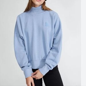 The North Face Garment Dyed Mock Neck Pullover Oversized Sweater Cabincore Ski